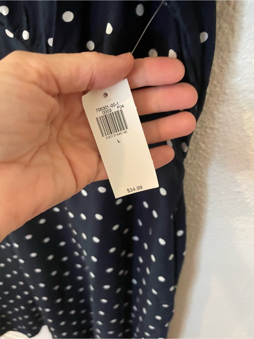 Old Navy Polka Dot Short Sleeve Dress Size Large with Pockets NWT - Picture 3 of 6